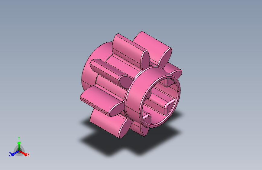 3647 Bright Purple Technic Gear 8 Tooth.STEP