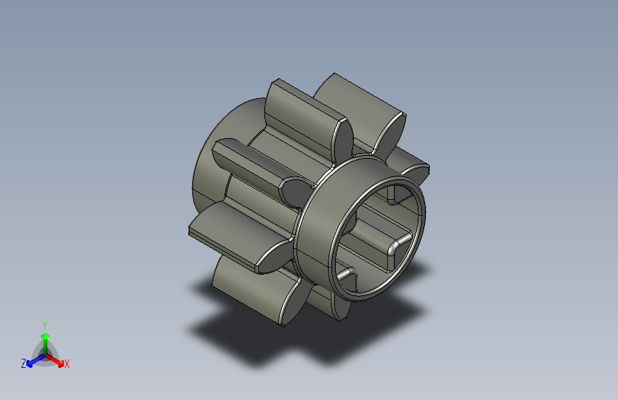3647 Old Dark Grey Technic Gear 8 Tooth.STEP