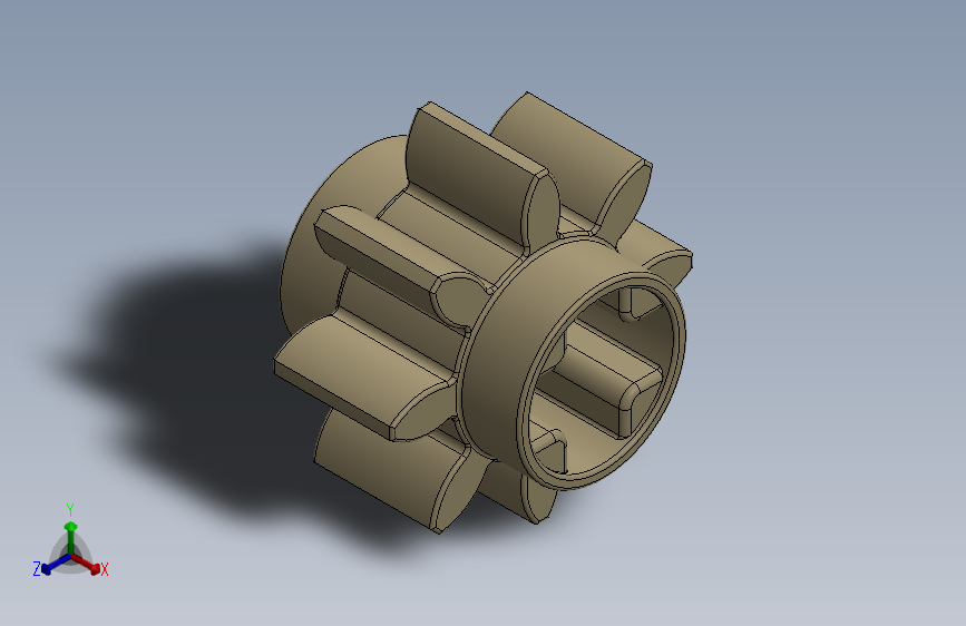 3647 Tan Technic Gear 8 Tooth.SLDPRT