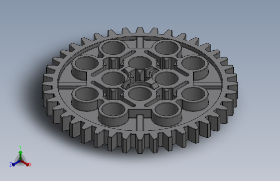 3649 Medium Stone Grey Technic Gear 40 Tooth.SLDPRT