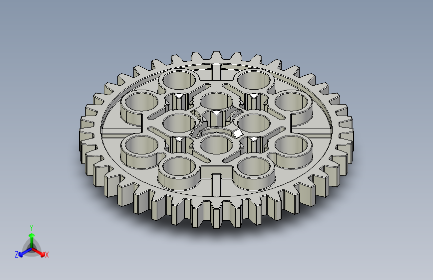3649 White Technic Gear 40 Tooth.STEP