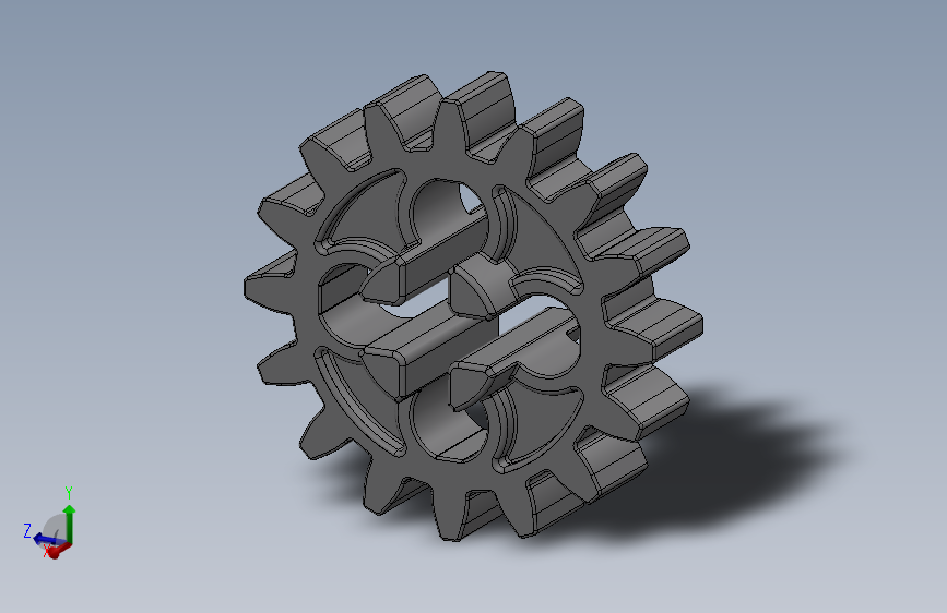 4019 - 4562487 - 4211563 Medium Stone Grey Technic Gear 16 Tooth.SLDPRT