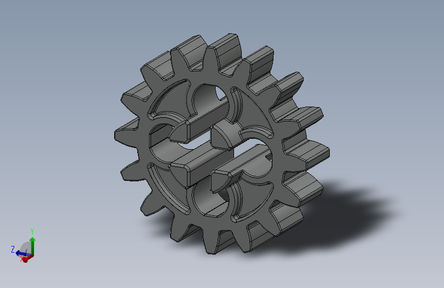 4019 OldGray Technic Gear 16 Tooth.SLDPRT_SOLIDWORKS 2014_模型图纸下载 – 懒石网