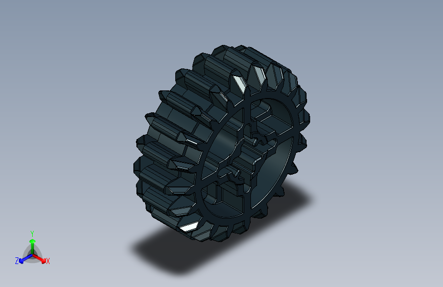 32269 Black Technic Gear 20 Tooth Double Bevel.STEP