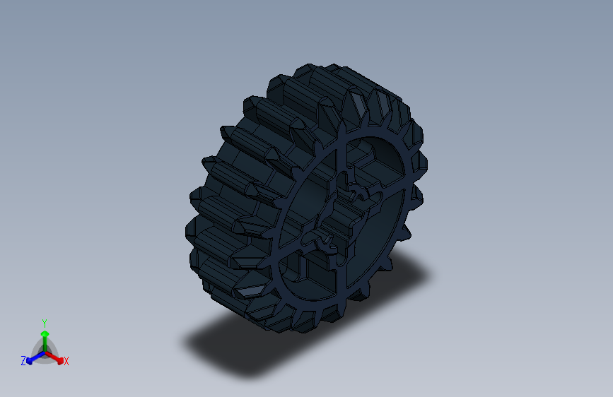 32269 Black Technic Gear 20 Tooth Double Bevel.SLDPRT