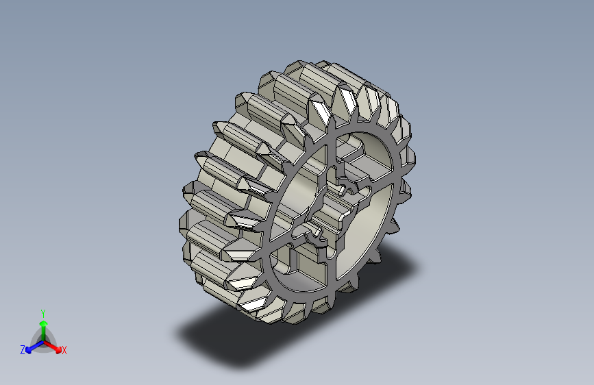 32269 Medium Stone Grey Technic Gear 20 Tooth Double Bevel.STEP