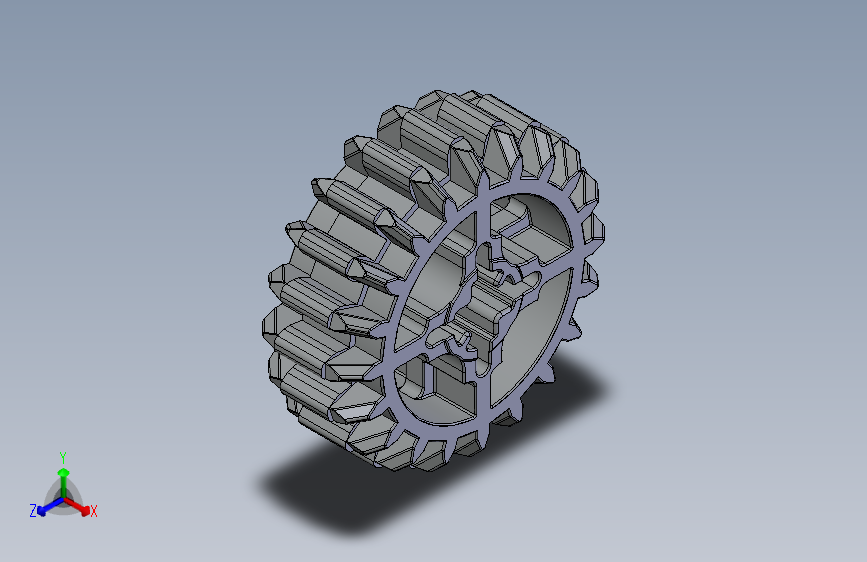 32269 Old Grey Technic Gear 20 Tooth Double Bevel.SLDPRT