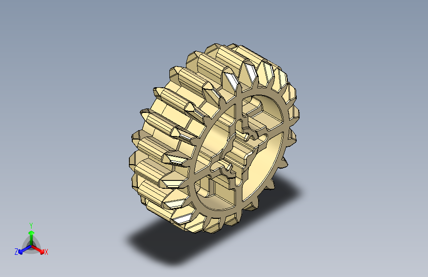 32269 Tan Technic Gear 20 Tooth Double Bevel.STEP