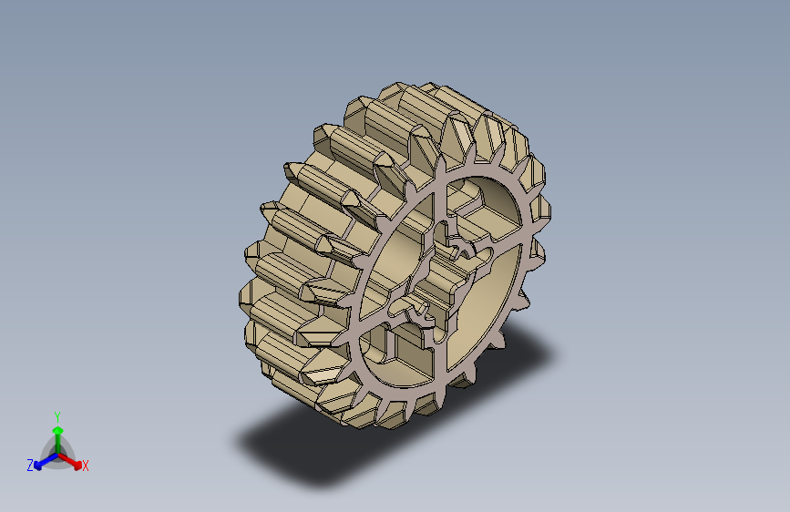 32269 Tan Technic Gear 20 Tooth Double Bevel.SLDPRT