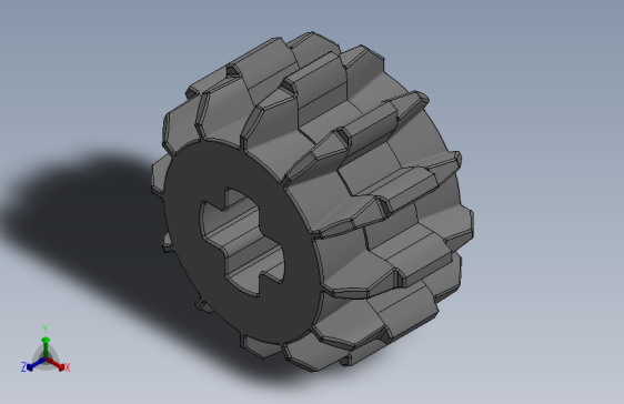32270 Medium Stone Grey Technic Gear 12 Tooth Double Bevel.SLDPRT