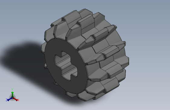 32270 Old Grey Technic Gear 12 Tooth Double Bevel.SLDPRT
