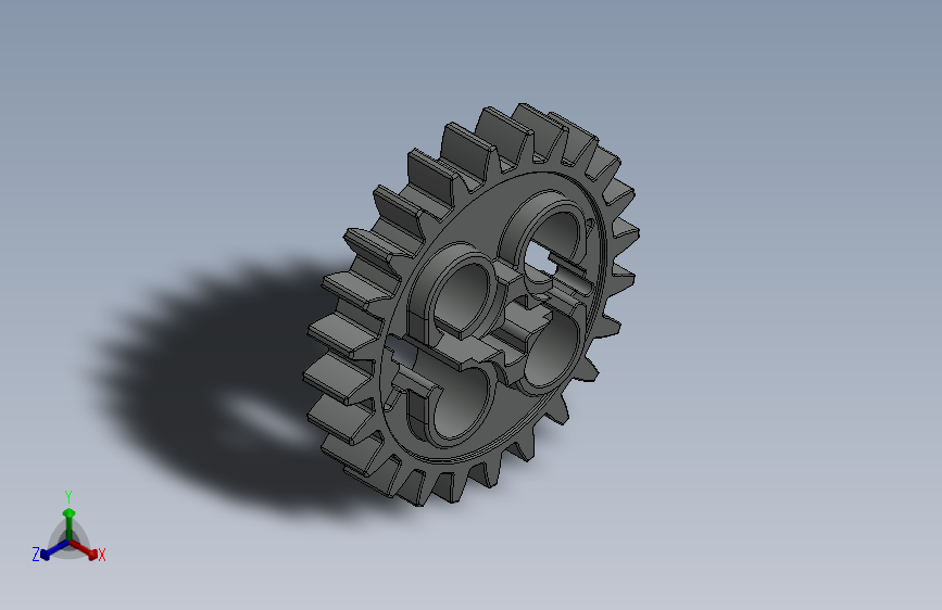 x187 OldGray Technic Gear 24 Tooth with Three Axleholes.SLDPRT