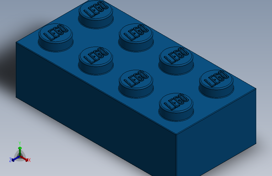 乐高套装 4421基本积木-300123 Bright Blue Brick 2 x 4.SLDPRT