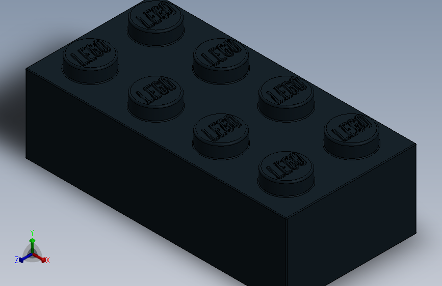 乐高套装 4421基本积木-300126 Black Brick 2 x 4.SLDPRT