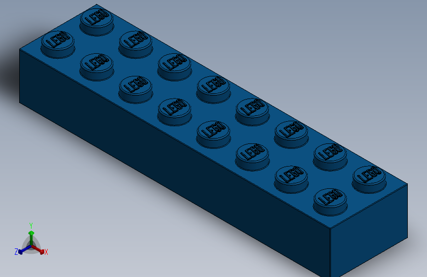 乐高套装 4421基本积木-300723 Bright Blue Brick 2 x 8.SLDPRT