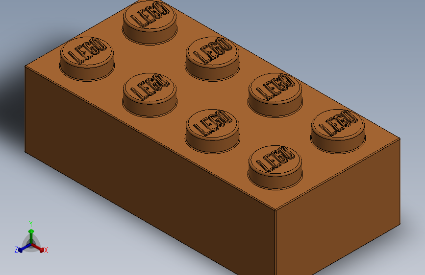乐高套装 4421基本积木-4153827 - 3001 Bright Orange Brick 2 x 4.SLDPRT