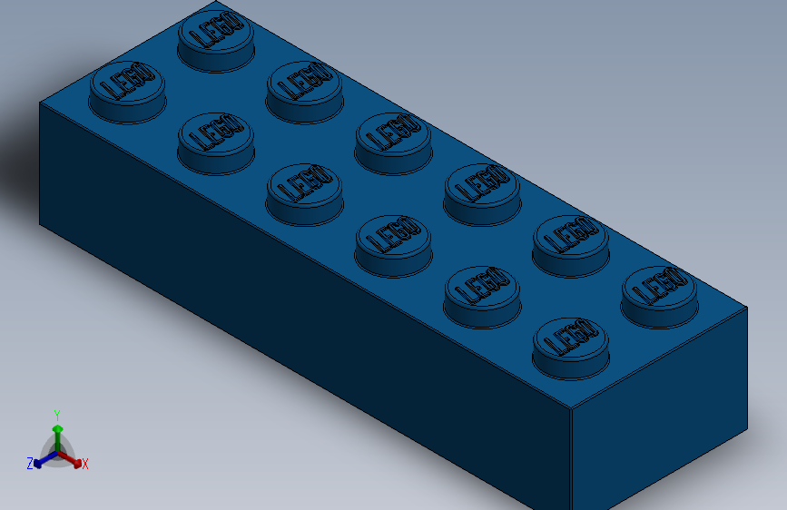 乐高套装 4421基本积木-4181139 - 2456 - 44237 Bright Blue Brick 2 x 6.SLDPRT
