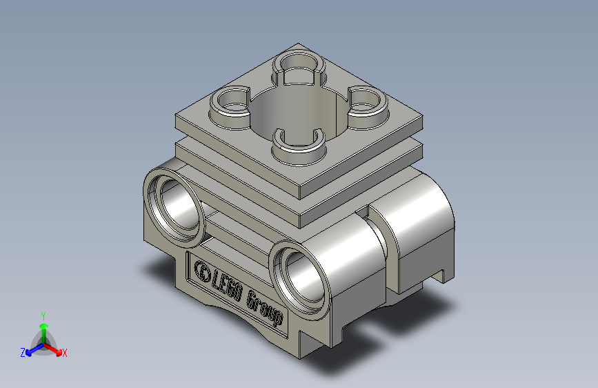 气缸电机-2850 Medium Stone Grey Technic Engine Cylinder Head