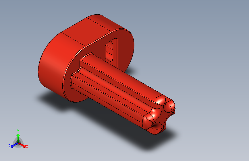 气缸电机-2853 Bright Red Technic Engine Crankshaft