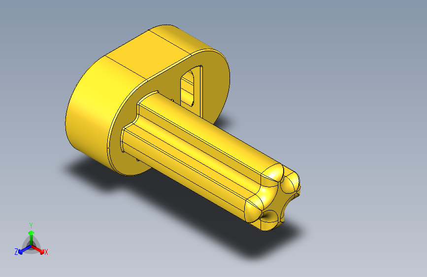 气缸电机-2853 Bright Yellow Technic Engine Crankshaft