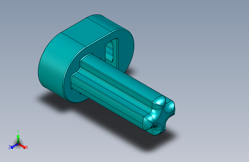 气缸电机-2853 Teal - Bright Bluish Green Technic Engine Crankshaft