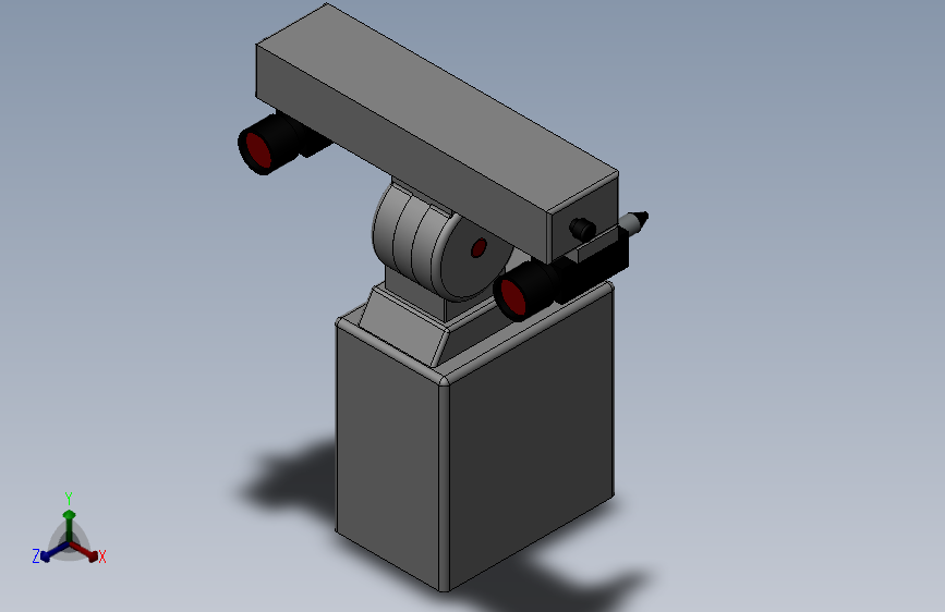 视觉追踪系统机架模型 Solidworks 2020 模型图纸下载 懒石网