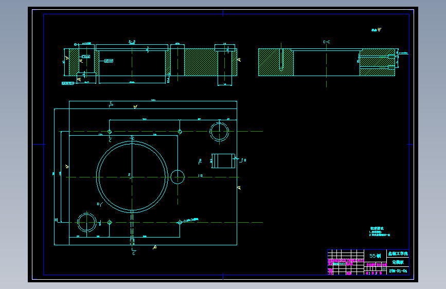 药瓶及瓶盖注塑模具设计【含CAD+文档】 主视图