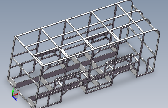 Q096-半承载车身结构设计【三维SolidWorks】