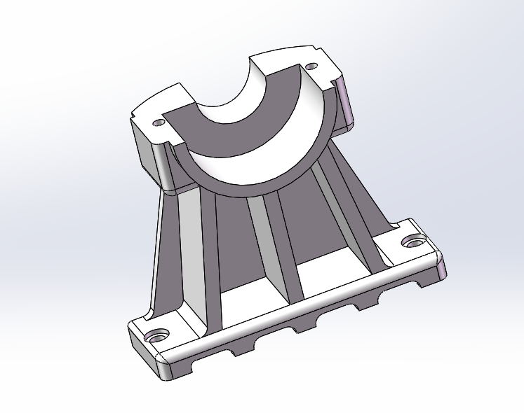 Q118-右轴承座组件机械加工工艺及夹具设计【轴承盖铣面+轴承座镗孔】【三维零件】