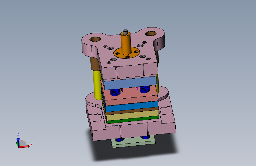 Q262-支撑架冲压（冲裁）复合模具设计【三维SolidWorks】