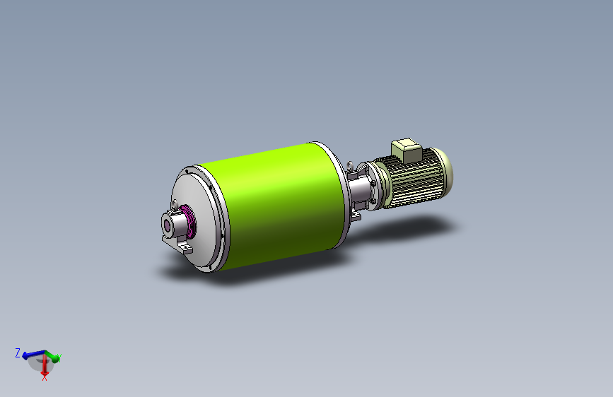 Q342-油冷式电动滚筒设计【三维SolidWorks】