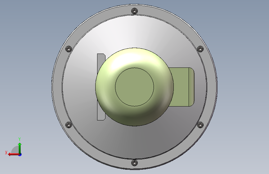 Q342-油冷式电动滚筒设计【三维SolidWorks】 背面视图