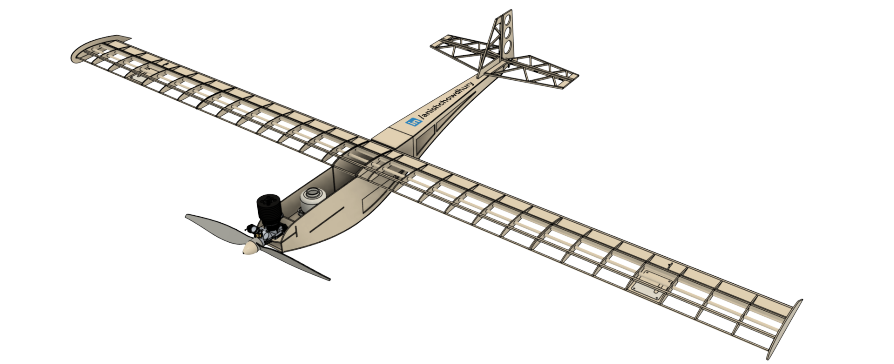 带1cc发动机的RC航模飞机结构