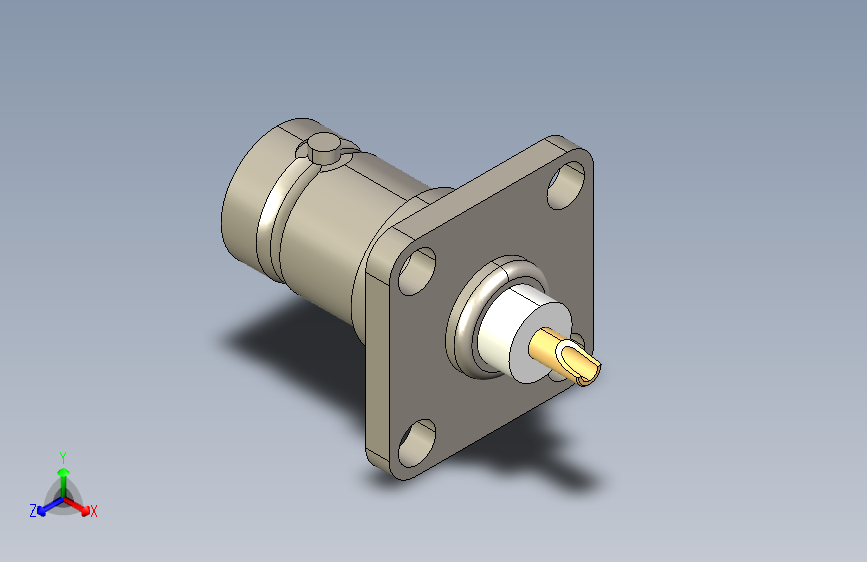 Amphenol_4_GHz_BNC_Coaxial_17.5mm_4-Hole_Flange_Connector