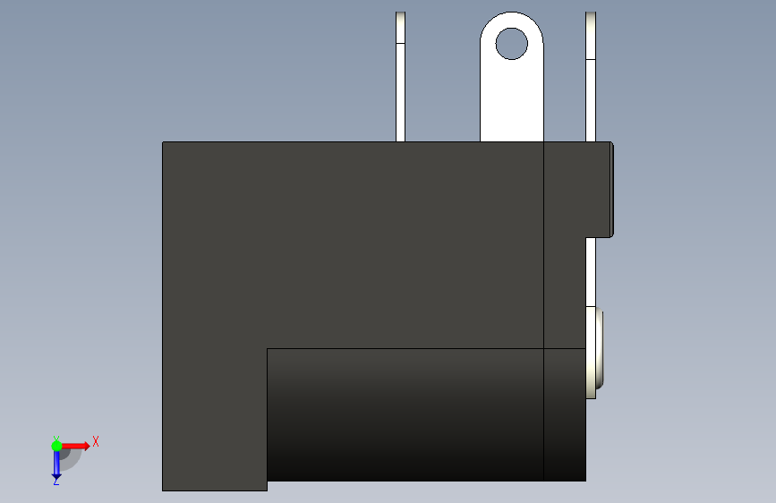 Arduino开发板DC Barrel Jack直流2.1mm端口 俯视图