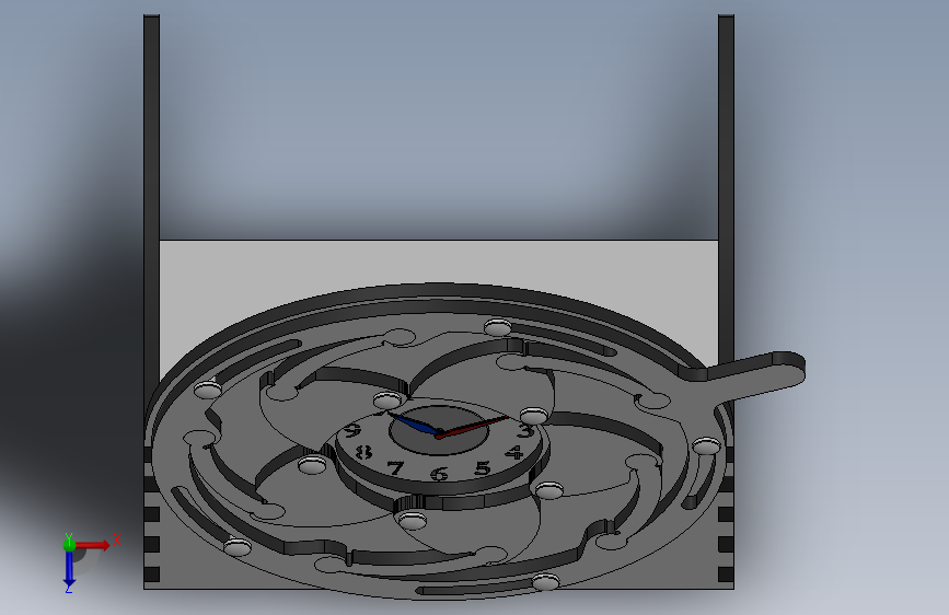 激光切割Iris Clock 虹膜时钟-CAD格式-SolidWorks-step格式_SOLIDWORKS 2018_模型图纸下载 – 懒石网