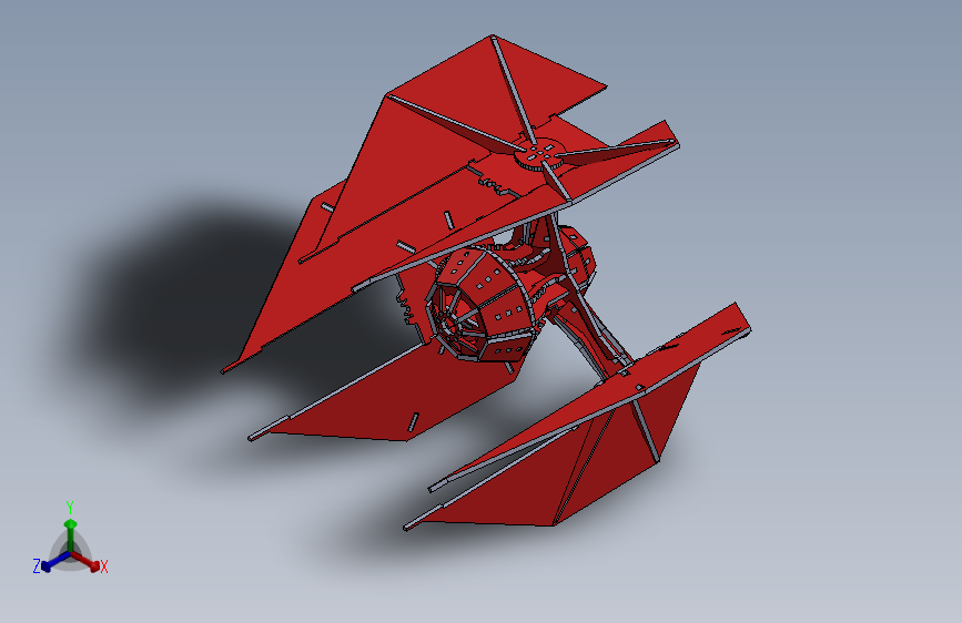 激光下料拼图星际战舰2CAD-Parasolid, SOLIDWORKS 2016, STEP _ IGES