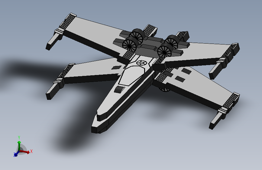 激光下料拼图星际战舰CAD-Parasolid, SOLIDWORKS 2016, STEP _ IGES