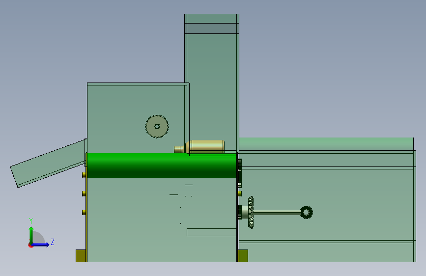 洗瓶机的简易设计 (课程设计,说明书,solidworks,运动分析) 左侧视图