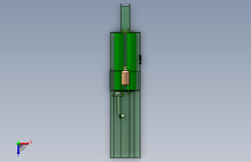 洗瓶机的简易设计 (课程设计,说明书,solidworks,运动分析) 俯视图