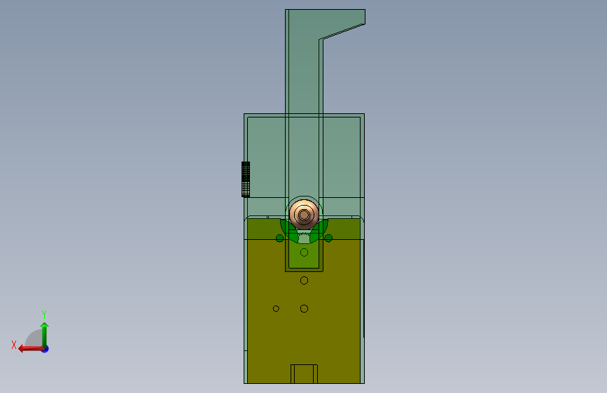 洗瓶机的简易设计 (课程设计,说明书,solidworks,运动分析) 背面视图