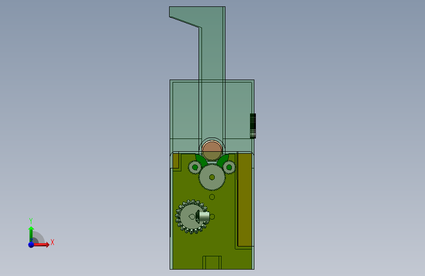 洗瓶机的简易设计 (课程设计,说明书,solidworks,运动分析) 正面视图
