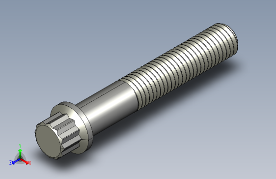 1_4in-28法兰头螺钉-1-4in-28 1.5long 12-point screws.STEP