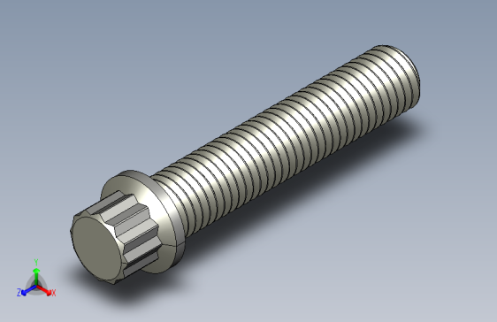 1_4in-28法兰头螺钉-1-4in-28 1.25long 12-point screws.STEP