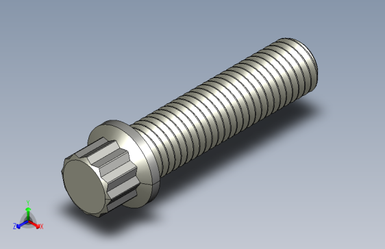 1_4in-28法兰头螺钉-1-4in-28 1long 12-point screws.STEP