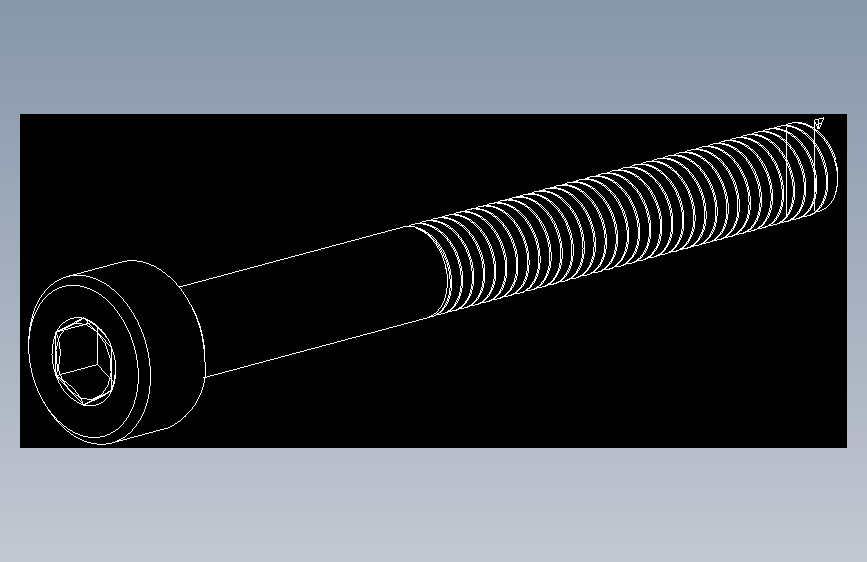 M3 x 0.5mm Thread 30mm LONG SOCKET HEAD CAP SCREW.DWG