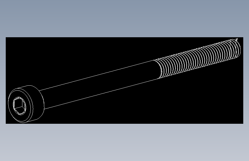 M3 x 0.5mm Thread 45mm LONG SOCKET HEAD CAP SCREW.DWG