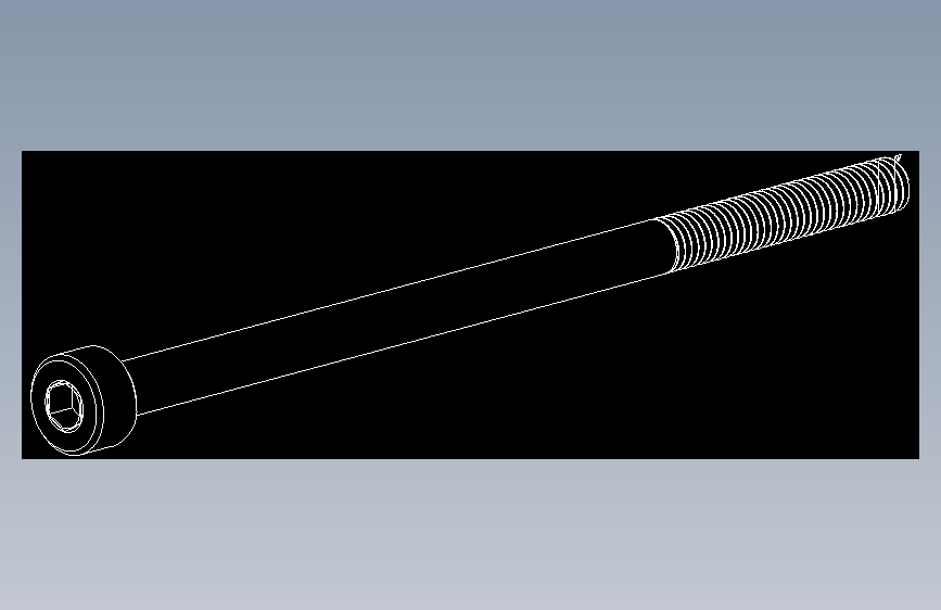 M3 x 0.5mm Thread 60mm LONG SOCKET HEAD CAP SCREW.DWG