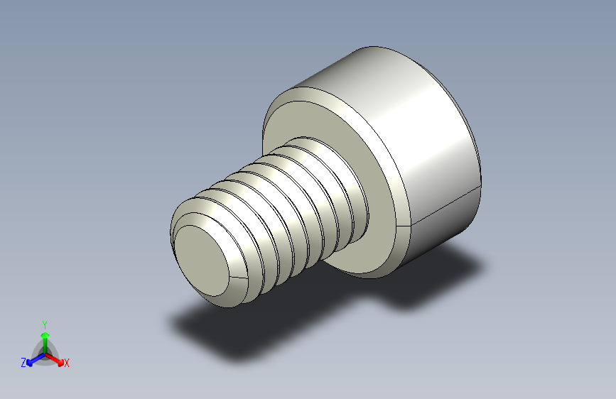 M4 x 0.7mm Thread 6mm LONG SOCKET HEAD CAP SCREW.IGS