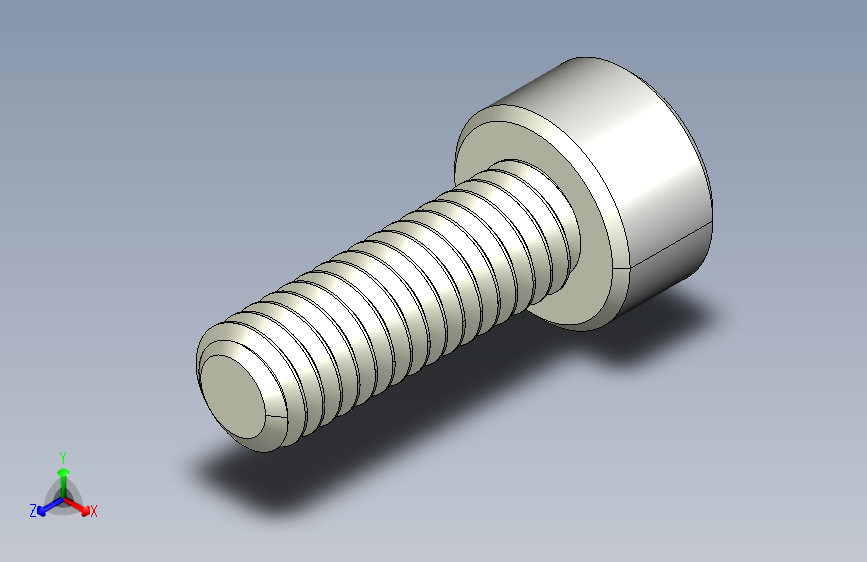 M4 x 0.7mm Thread 12mm LONG SOCKET HEAD CAP SCREW.IGS